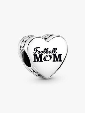 PandoraFootball Mom Heart Charm